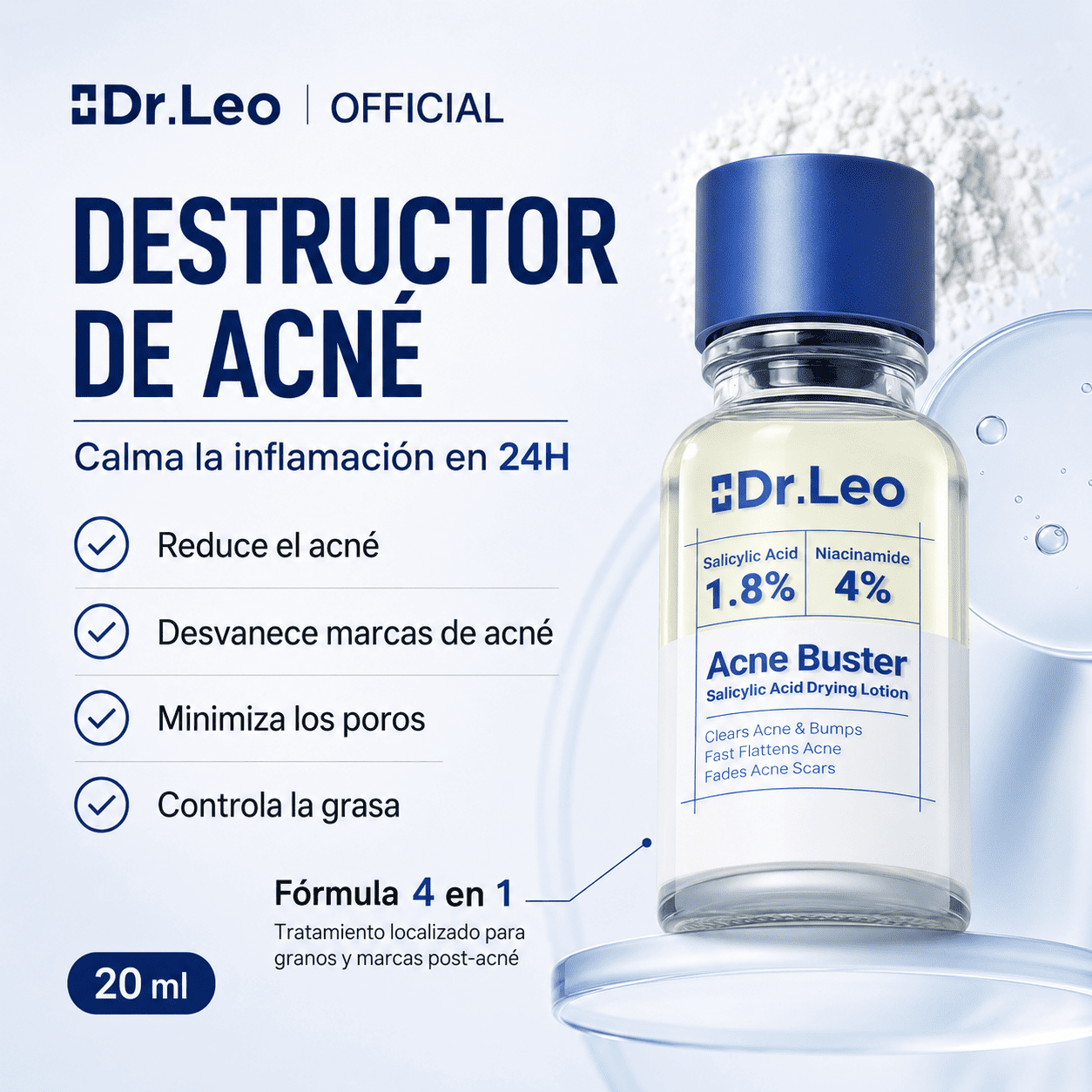 Loción Secante de Acné 4 en 1