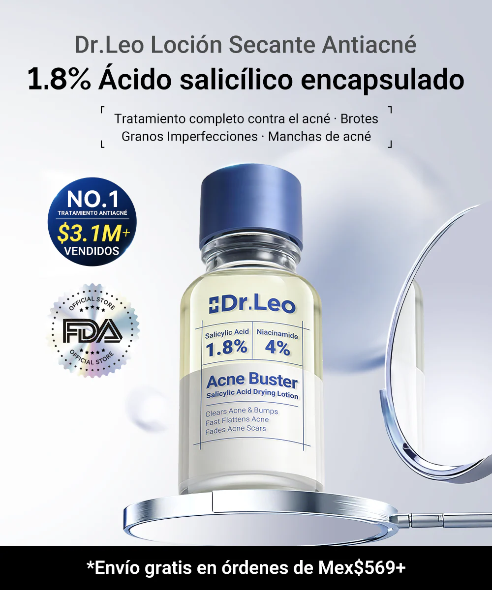 Loción secante para el tratamiento del acné con ácido salicílico
