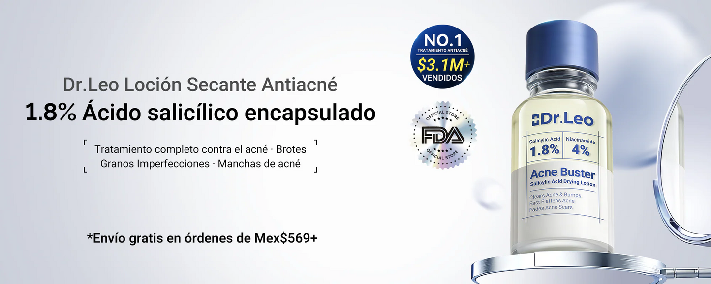 Loción secante para el tratamiento del acné con ácido salicílico